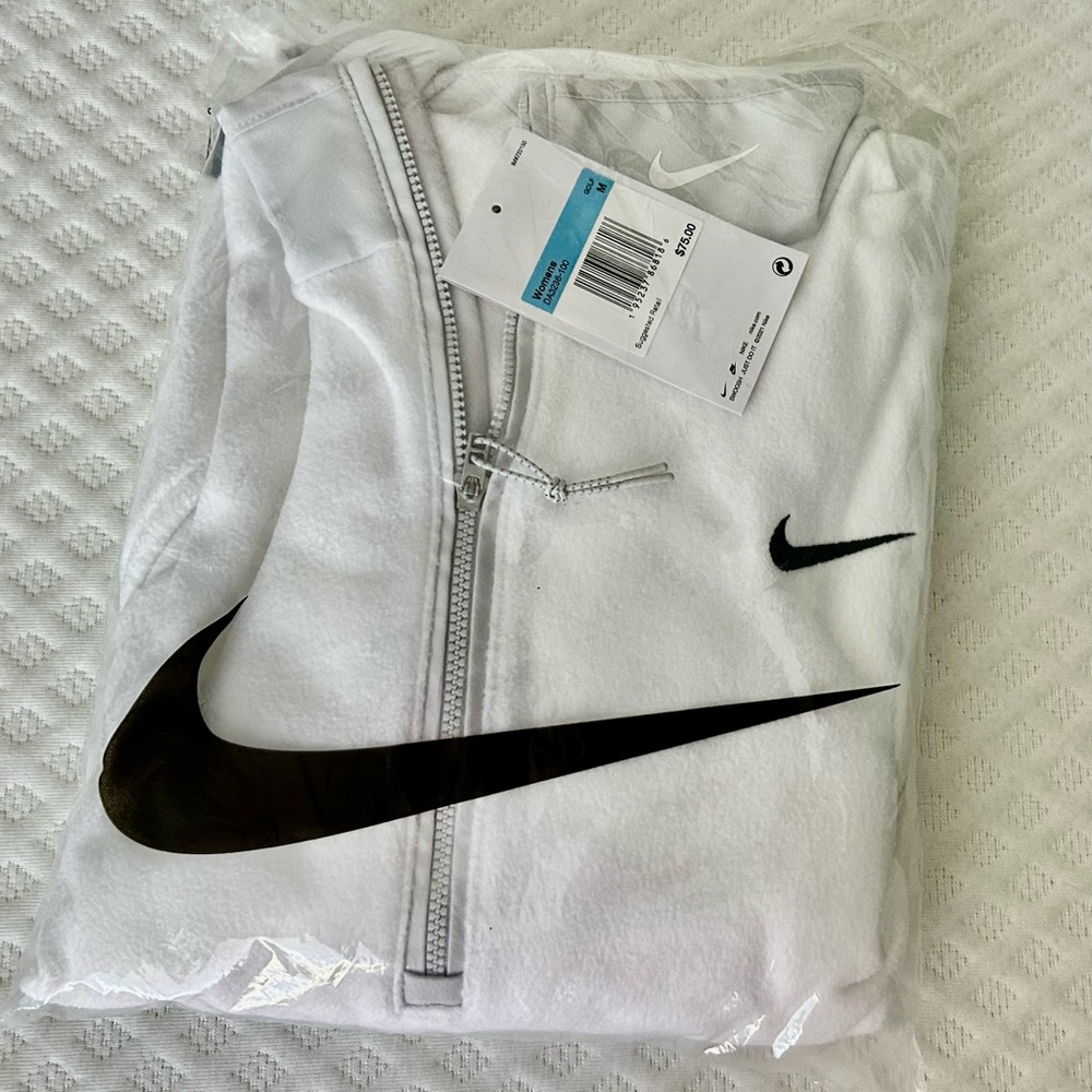 NWT Nike Women's White Performance Fleece Jacket